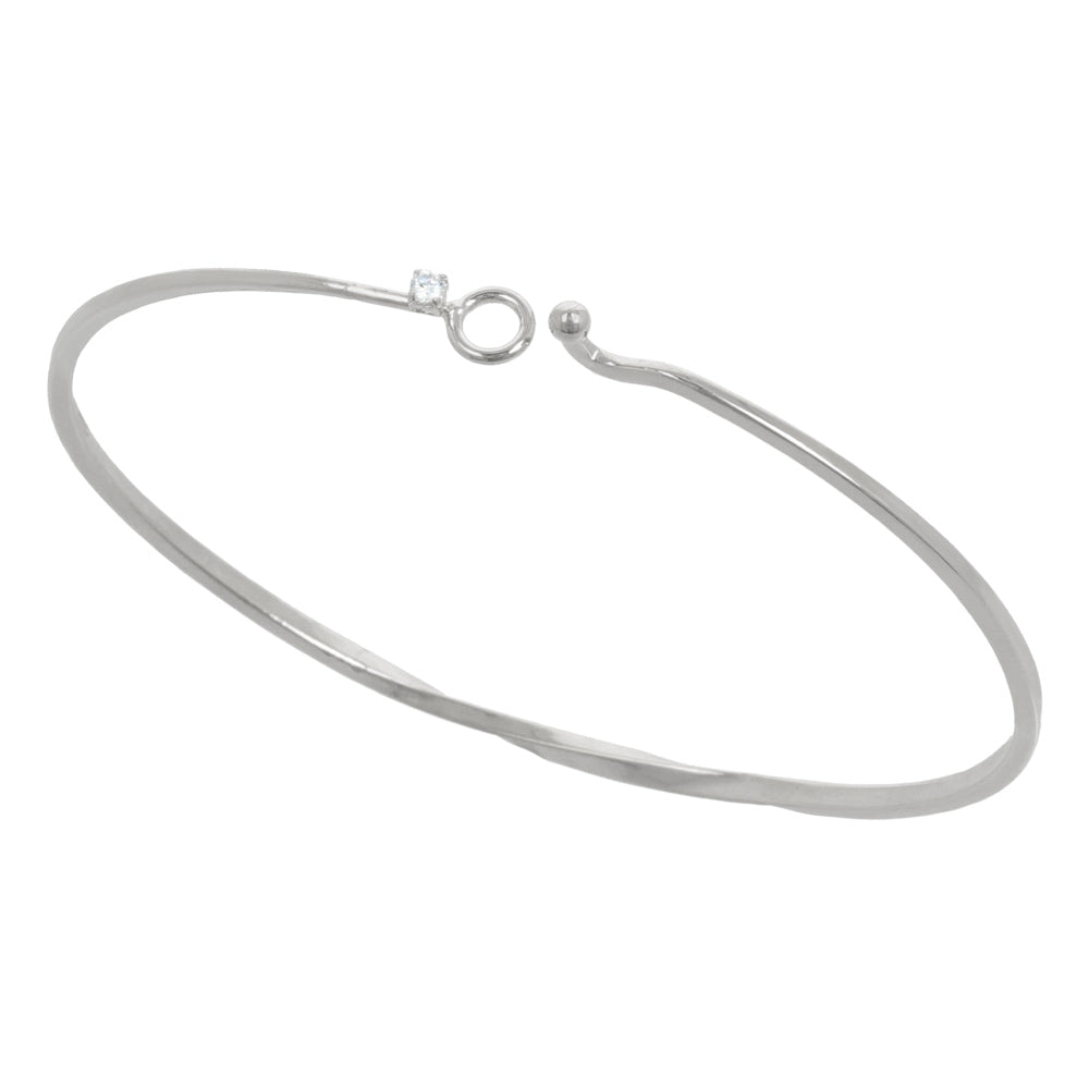 Twist Thin Stone Detail Bracelet