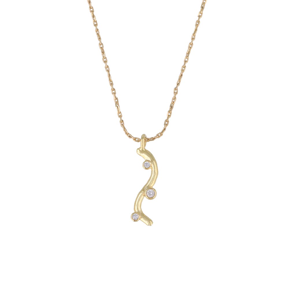 Gold Plated Curve Necklace