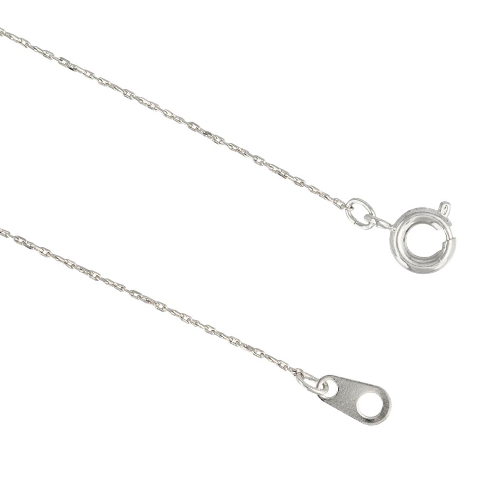 Rhodium Plated Curve Necklace