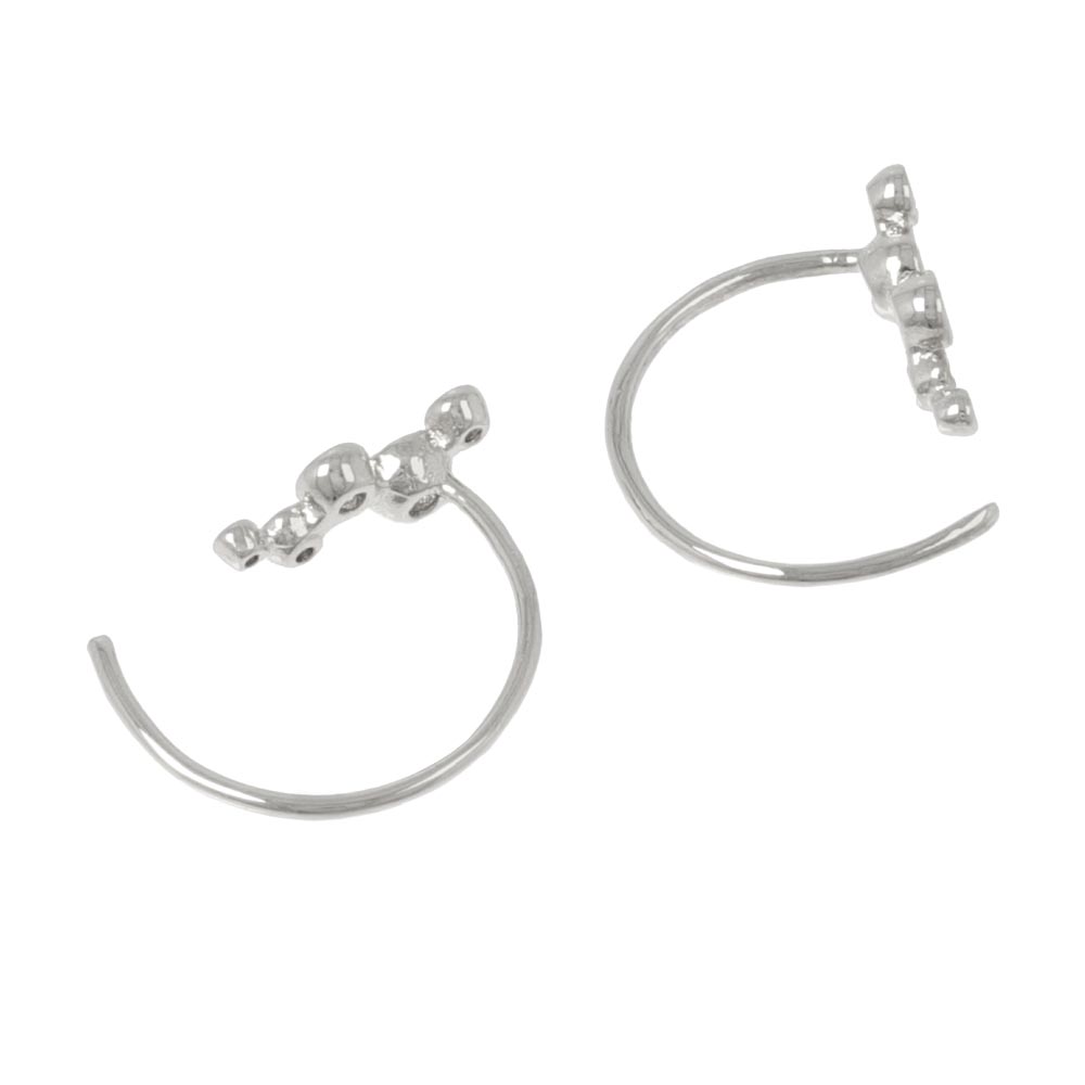 Multi Stone C Earrings