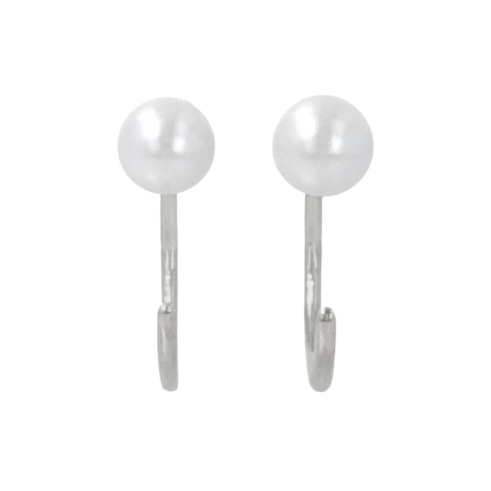 Single Pearl C Earrings
