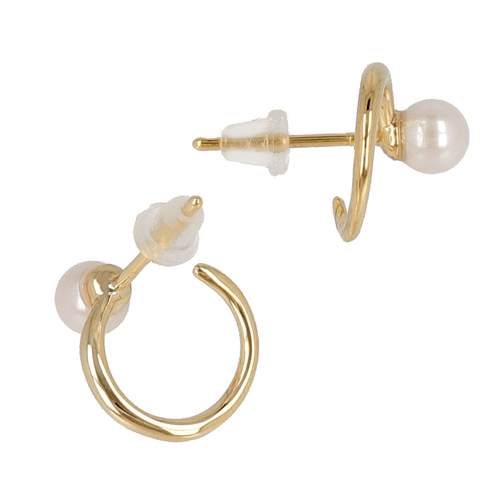 Akoya Pearl Small Hoop Earrings