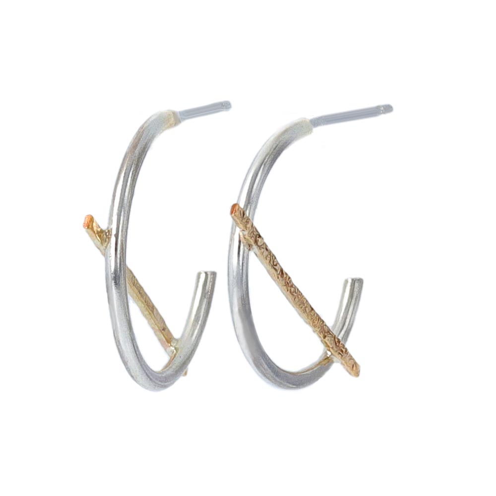 C Shaped Textured Earrings