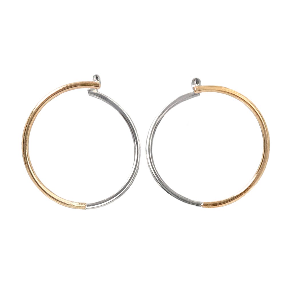 Bicolor Hoop Earrings