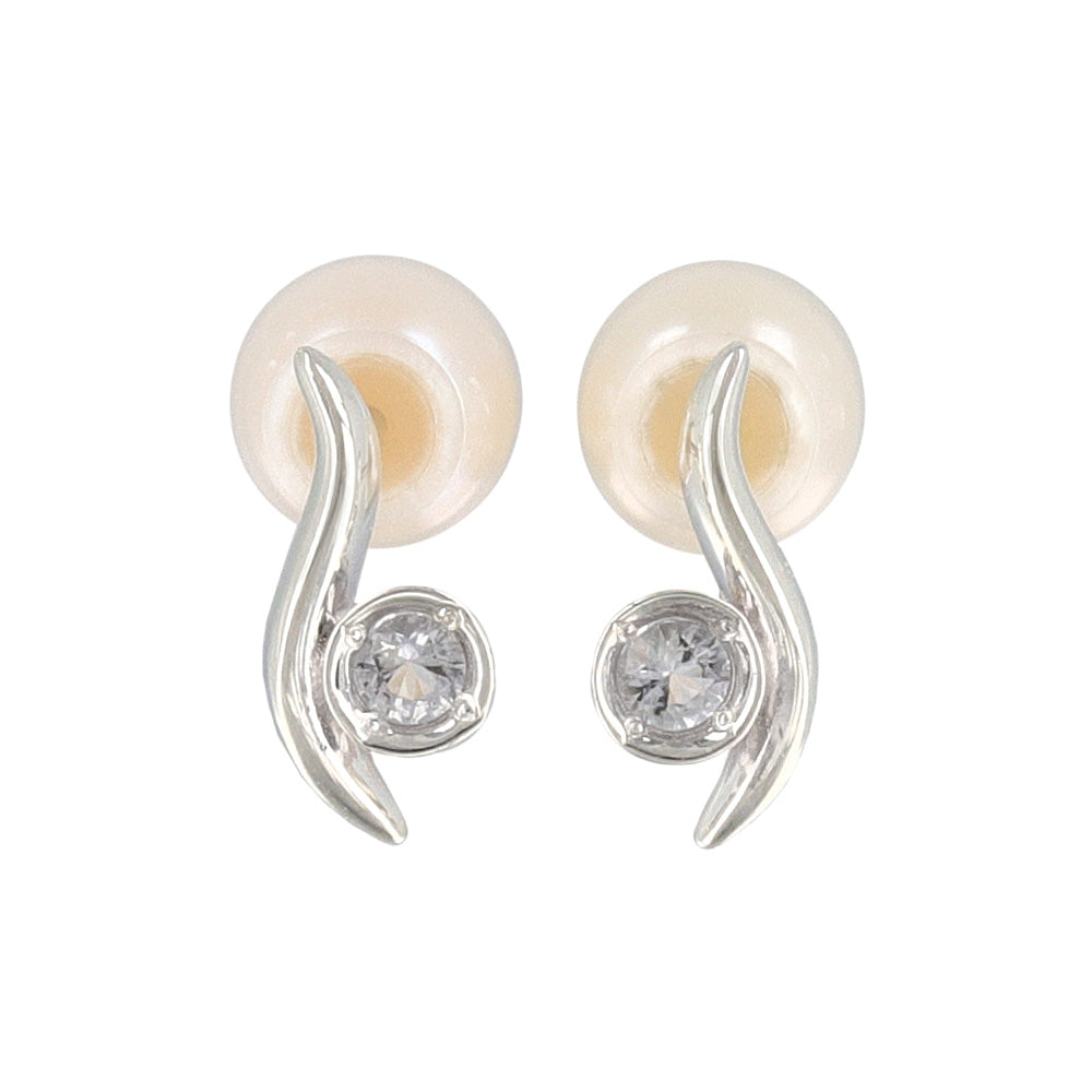 925 Silver White Topaz Earrings