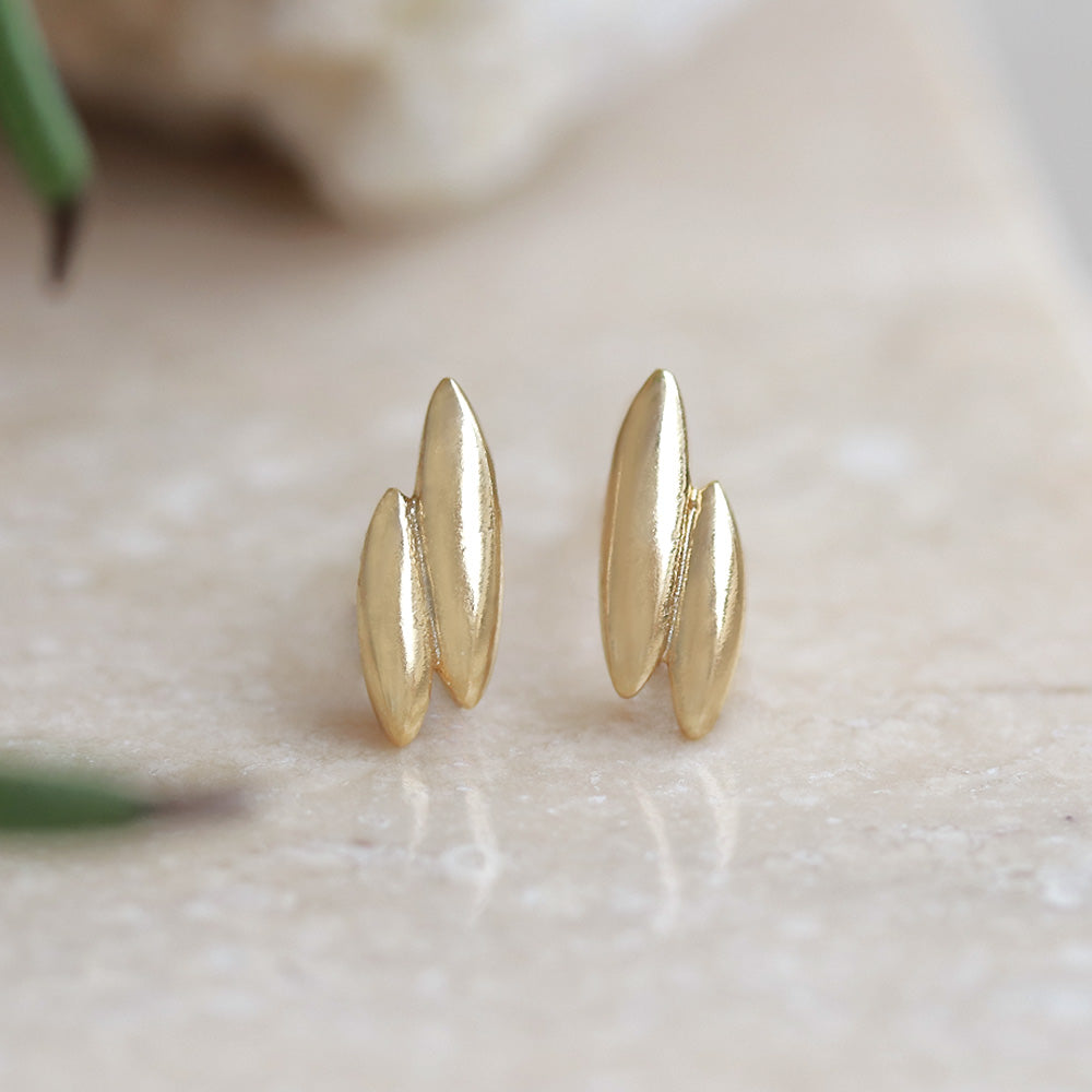 Gold Plated Seed Studs - osewaya