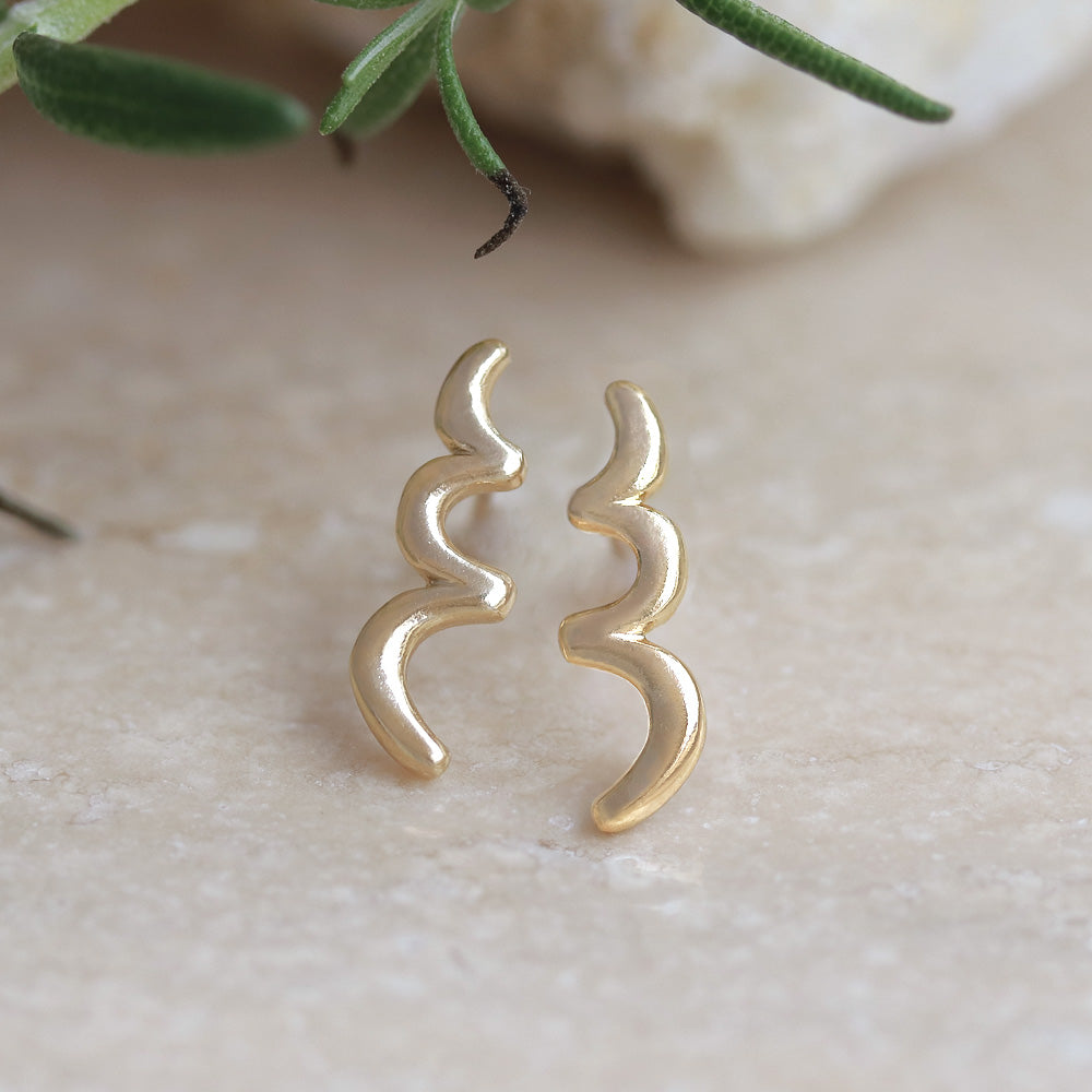 Gold Plated Twist Studs - osewaya