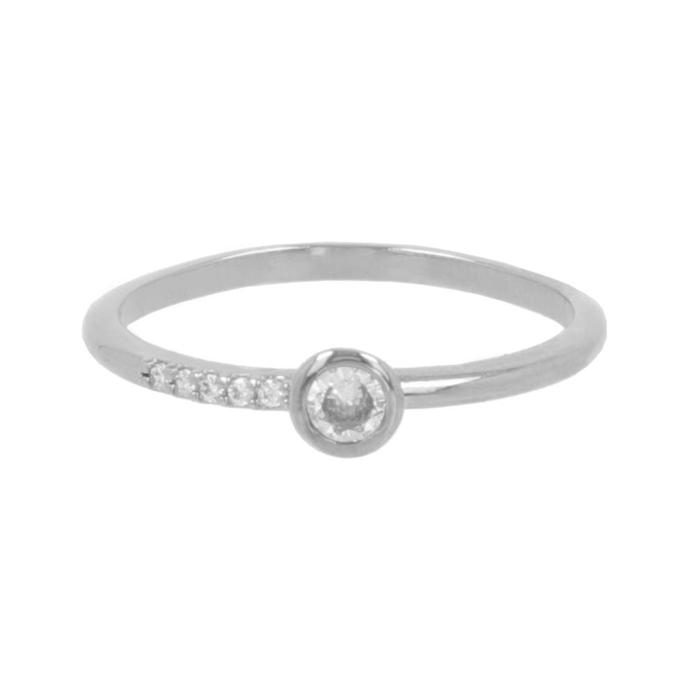 Super Cubic Zirconia Bezel Ring