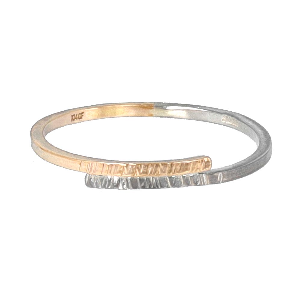 Textured Bicolor Ring