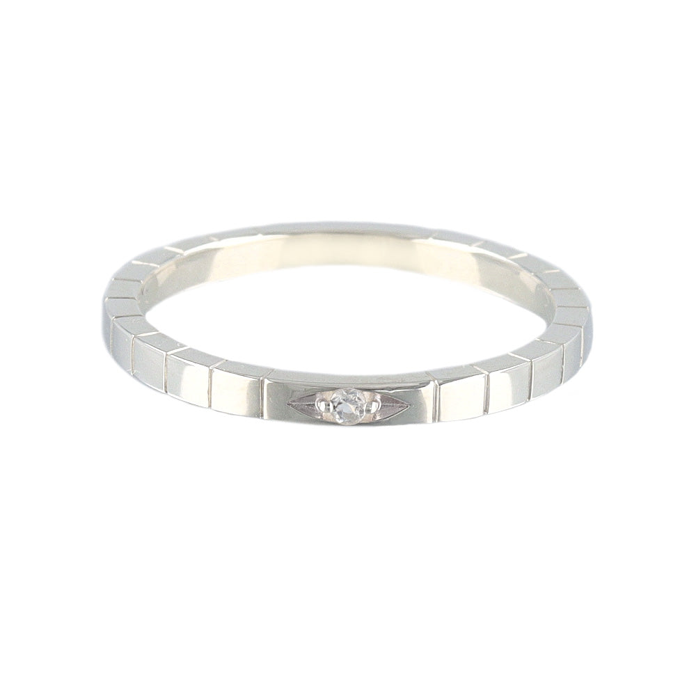 925 Silver White Topaz Band Ring