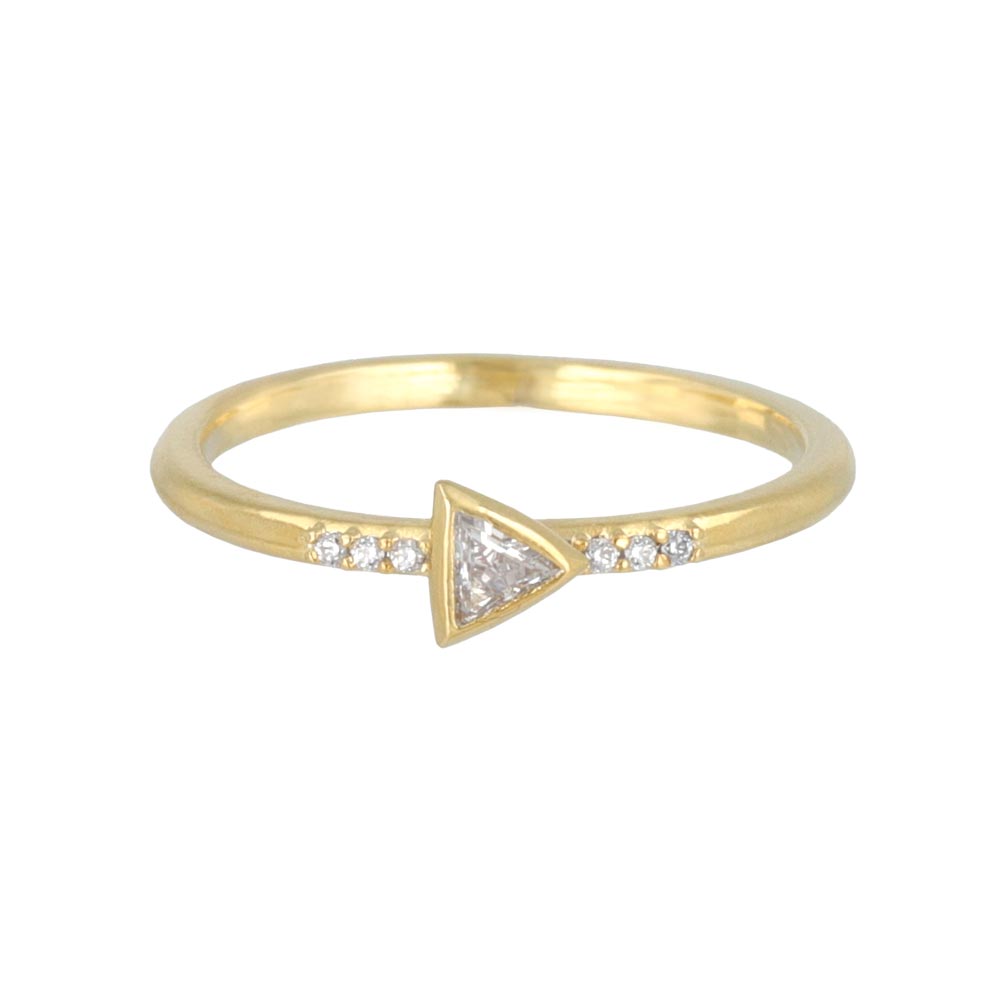 Gold Plated Triangle Ring