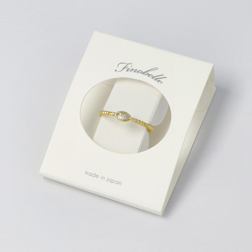 Gold Plated Almond Ball Ring