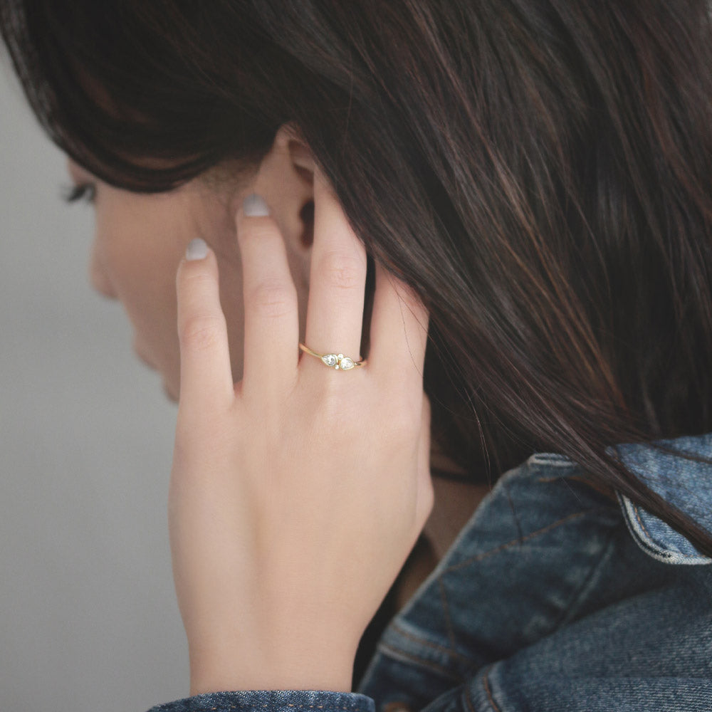 Gold Plated Cluster Ring