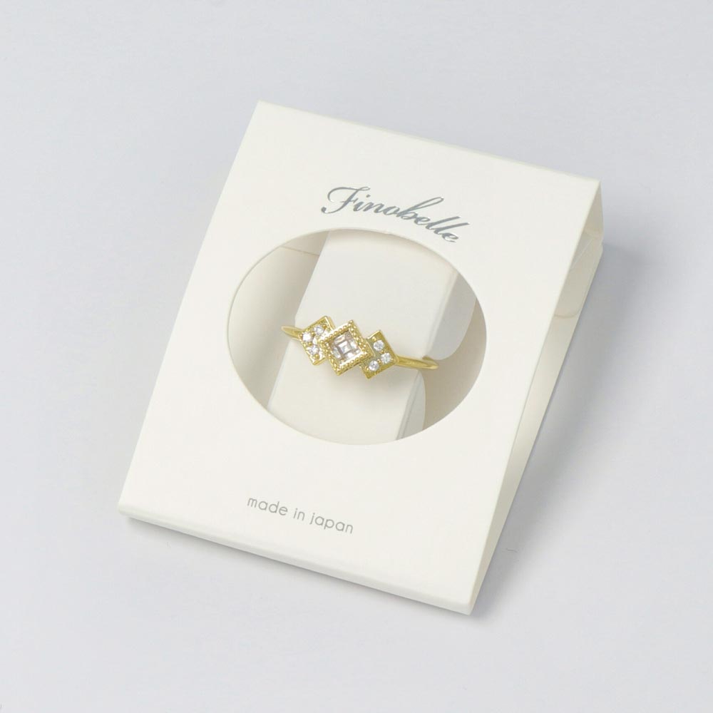 Gold Plated Multi Square Ring