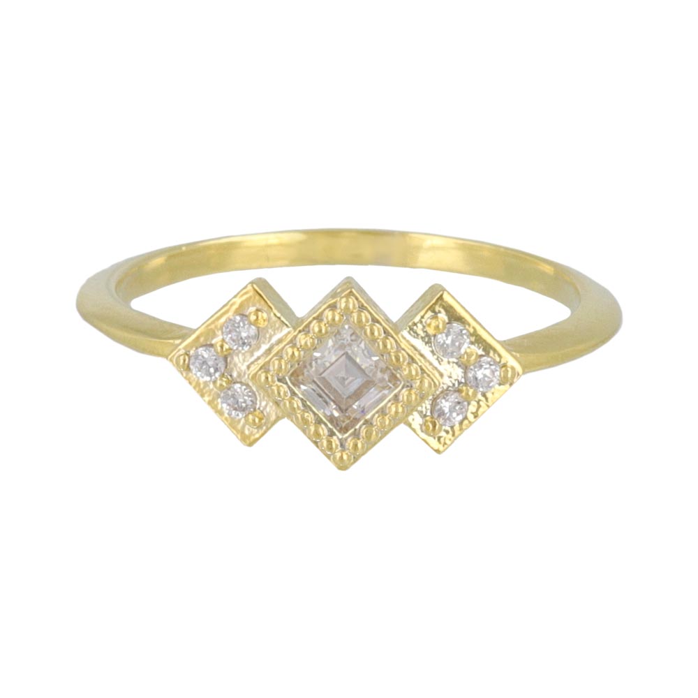 Gold Plated Multi Square Ring