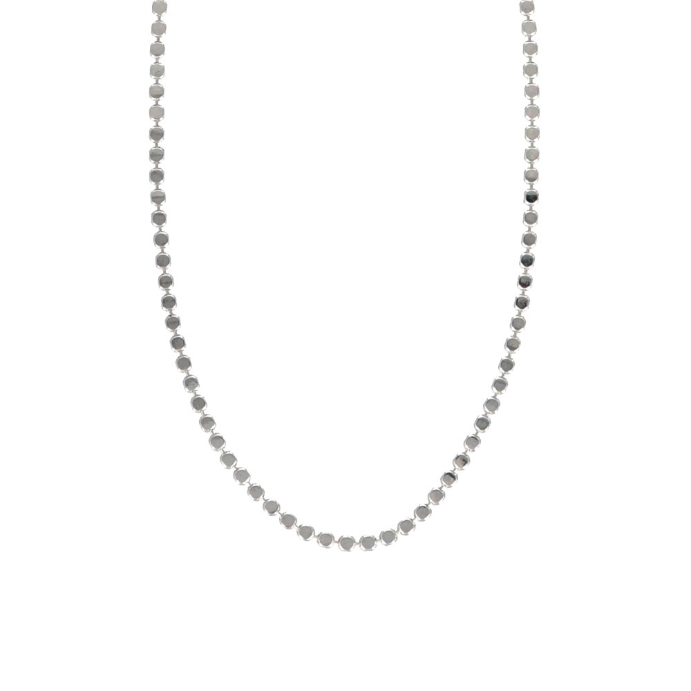 925 Silver Plated Dot Chain Necklace