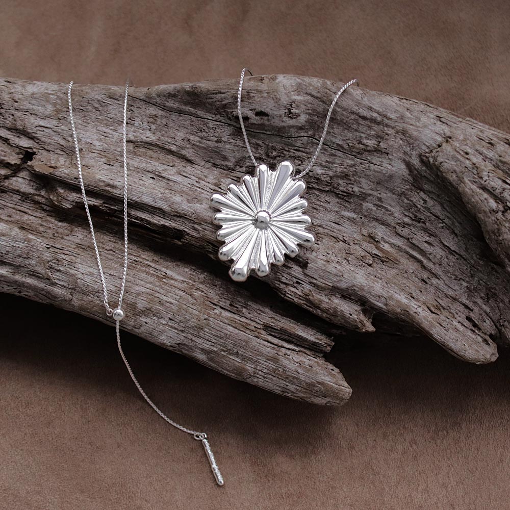 Flower Long Statement Necklace