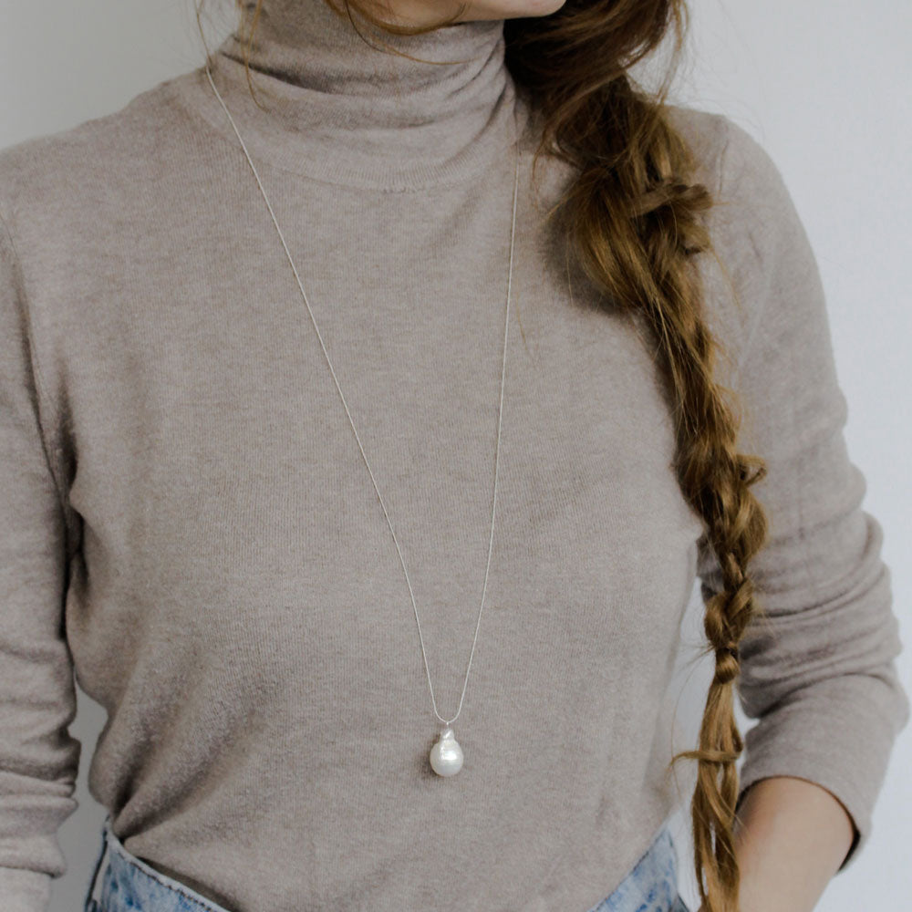 Chunky Freshwater Pearl Long Necklace