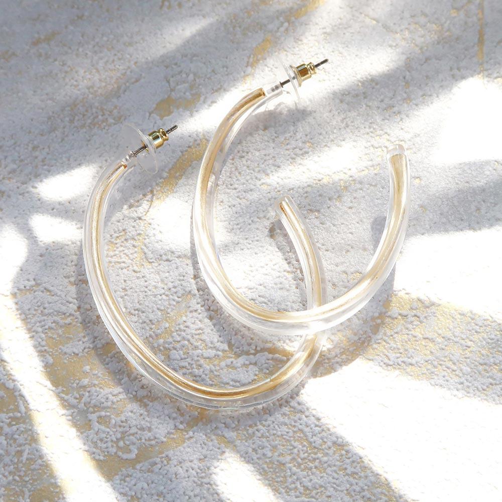 Gold-Tone Large Hoop Earrings