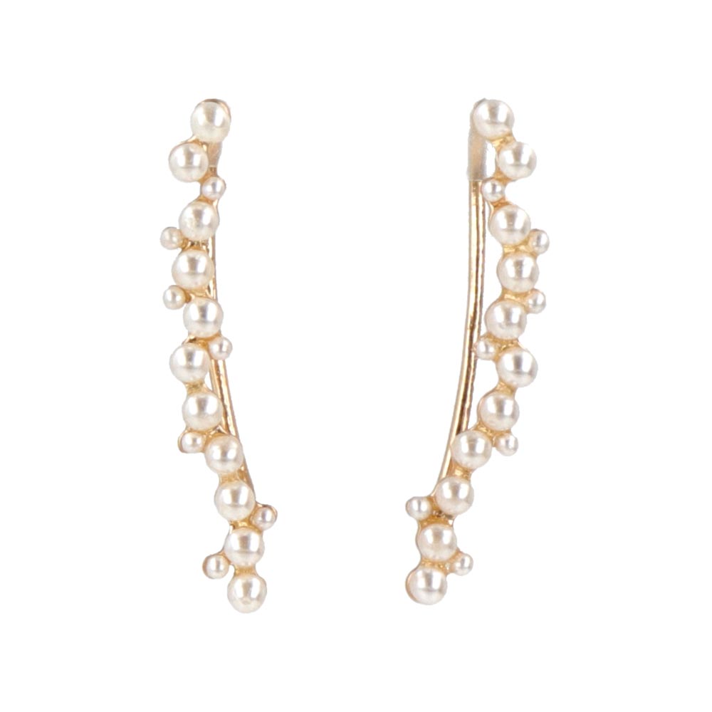 Three-Way Pearl Hook Earrings