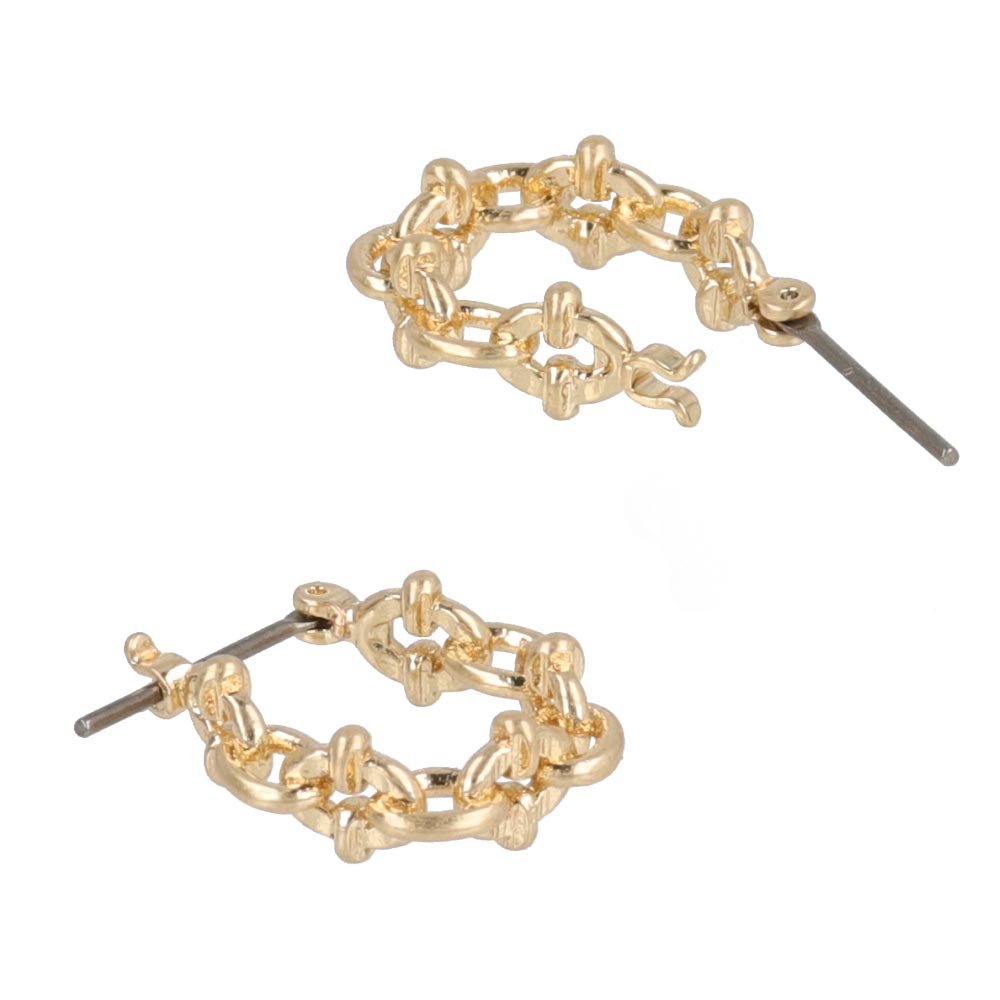 Vintage Style Chain Hoop Earrings