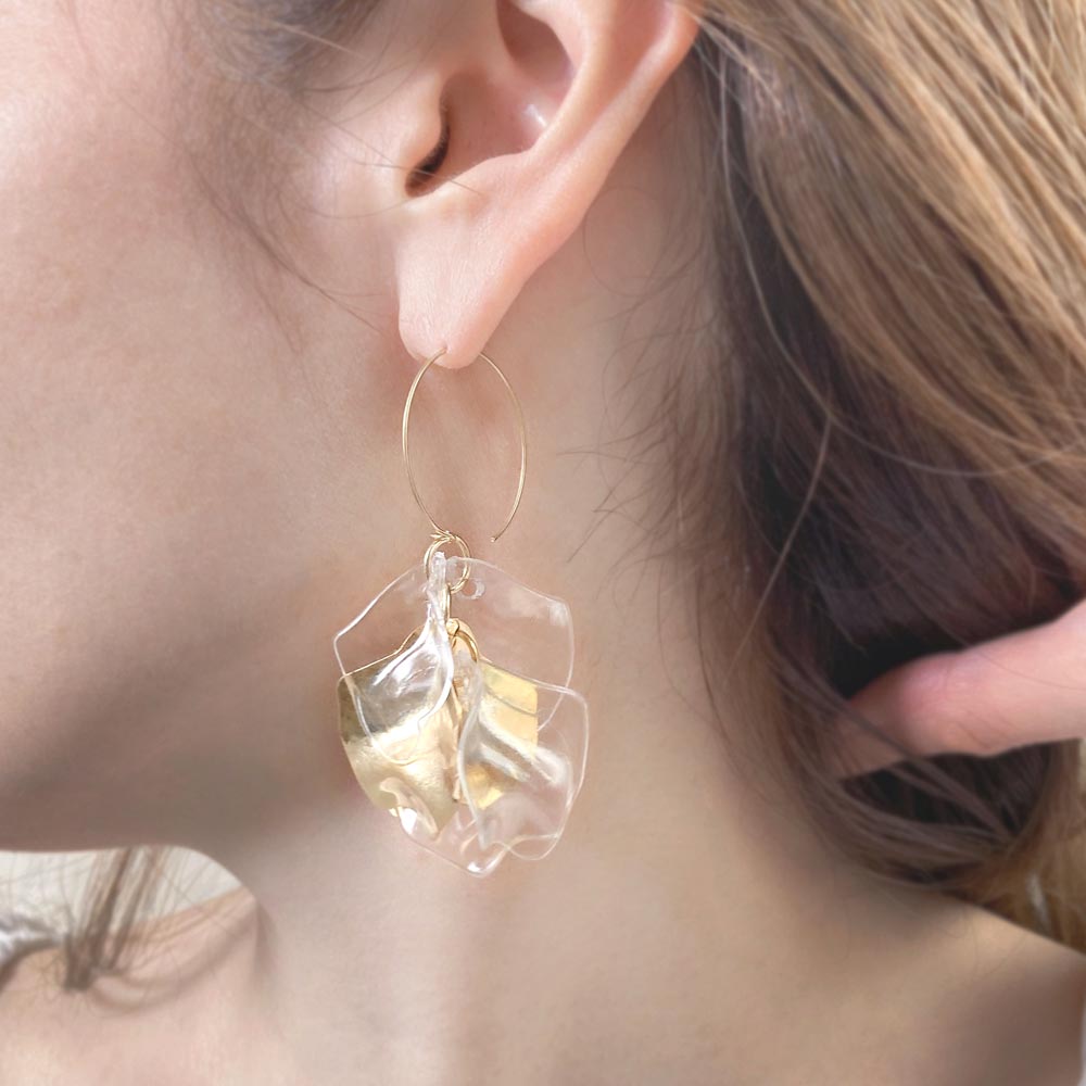 Multi Petal Drop SS Earrings