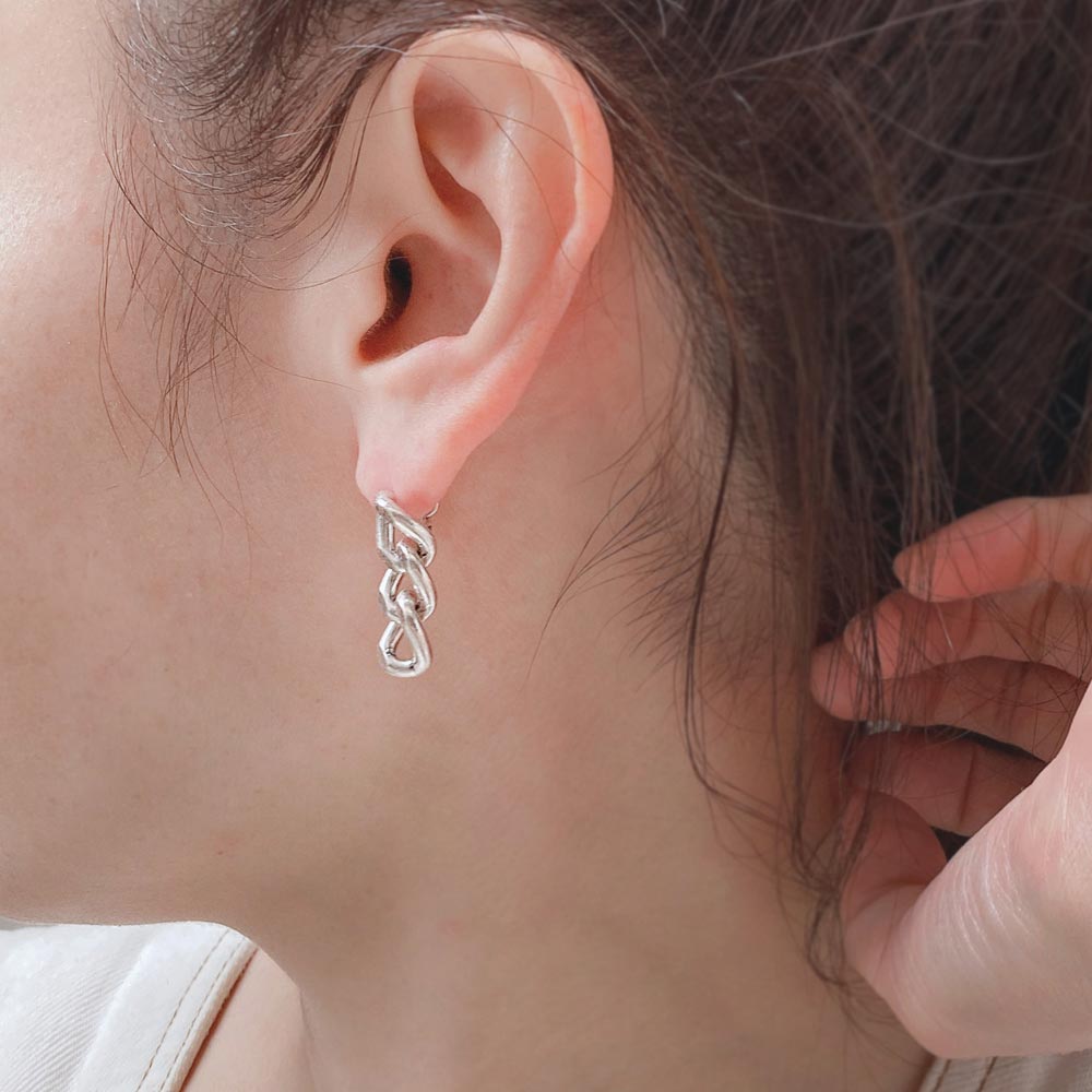 Chunky Link Titanium Earrings