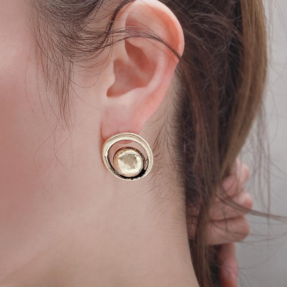 Chunky Circle Titanium Earrings