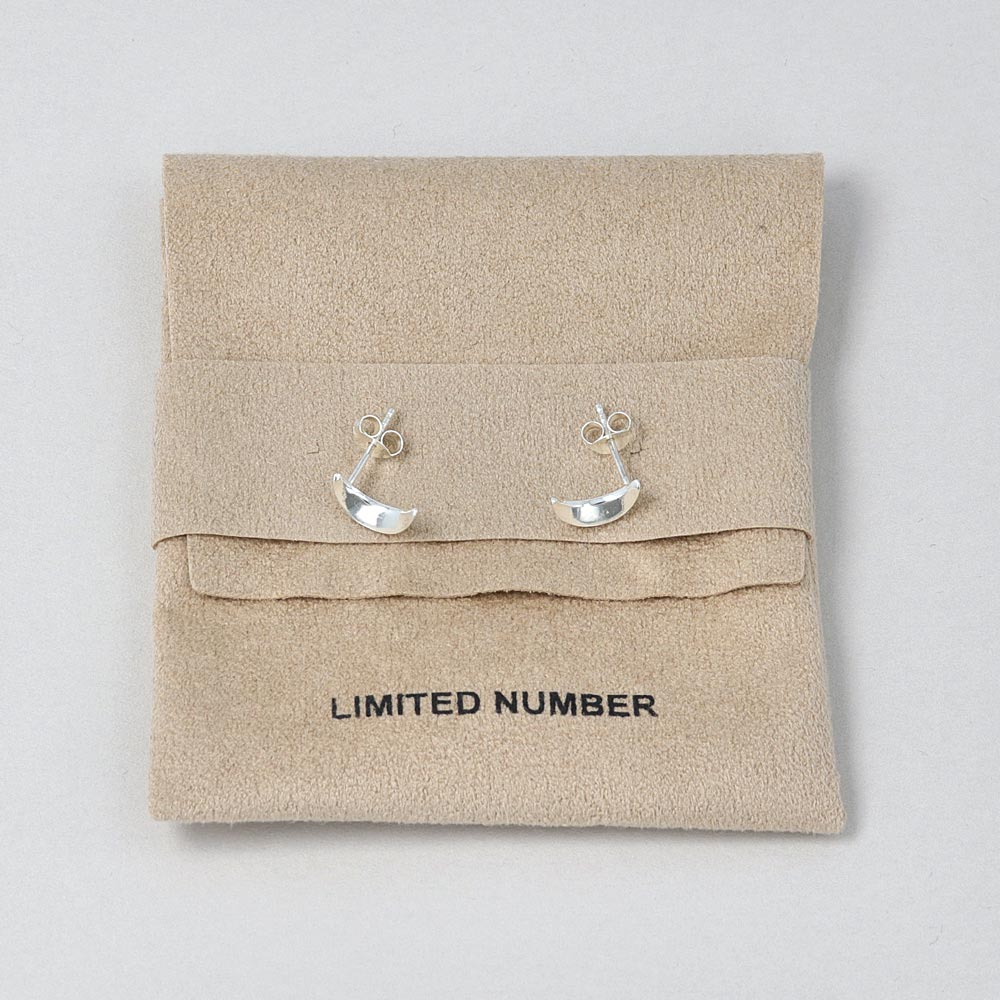 Crescent Moon Stud Earrings