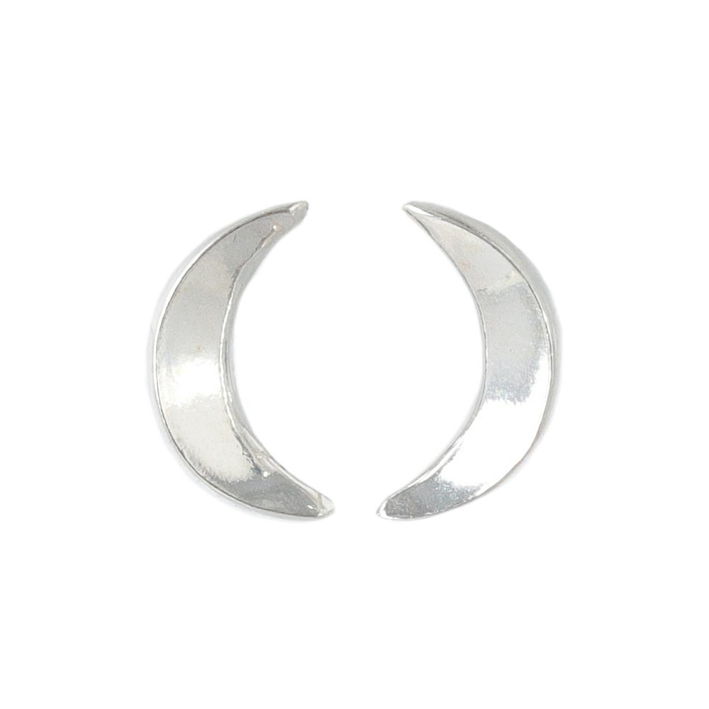 Crescent Moon Stud Earrings