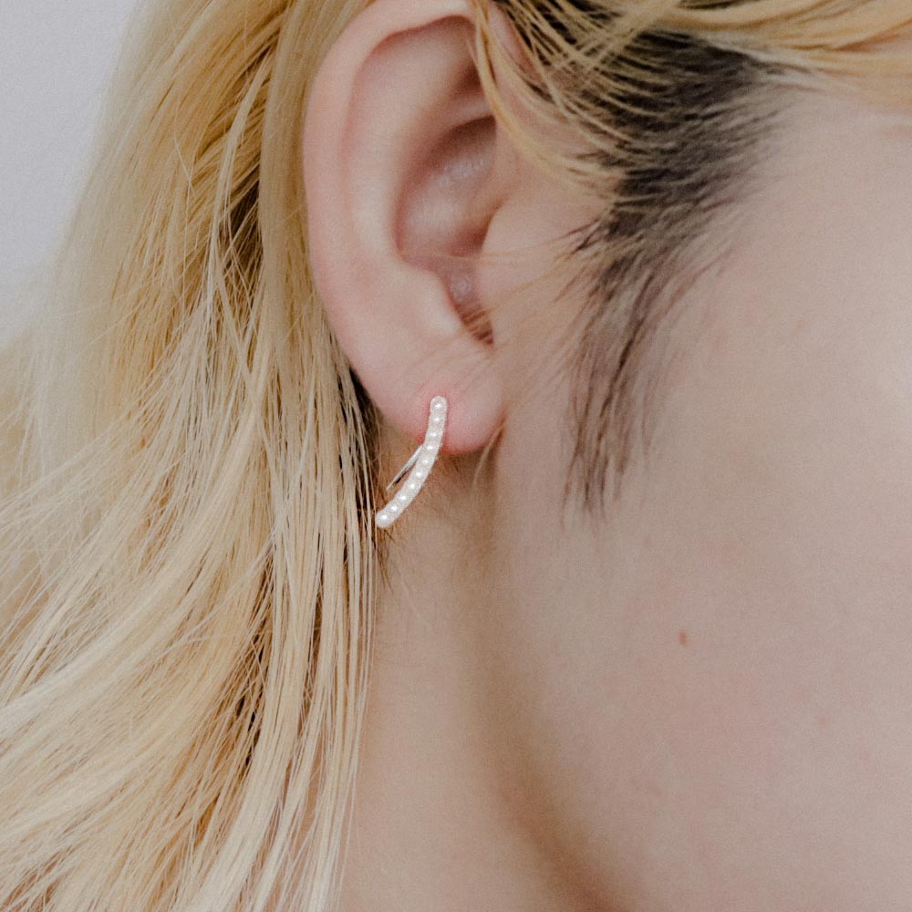 Pearly Curve Multiway Earrings