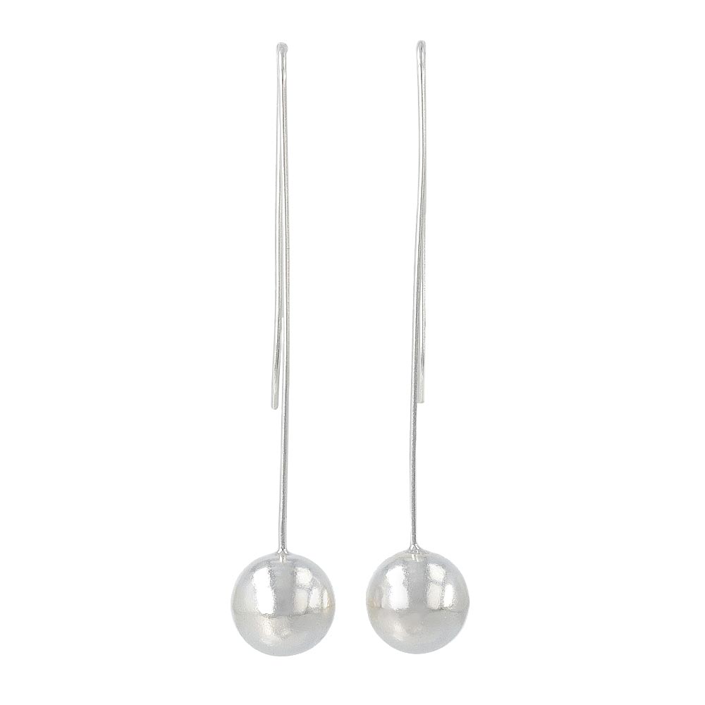 Ball Long Wire Earrings