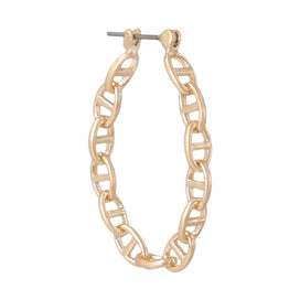 Mariner Chain Hoop Earrings