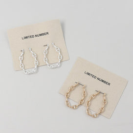 Mariner Chain Hoop Earrings