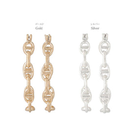 Mariner Chain Hoop Earrings