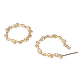 Twist Link Hoop Earrings