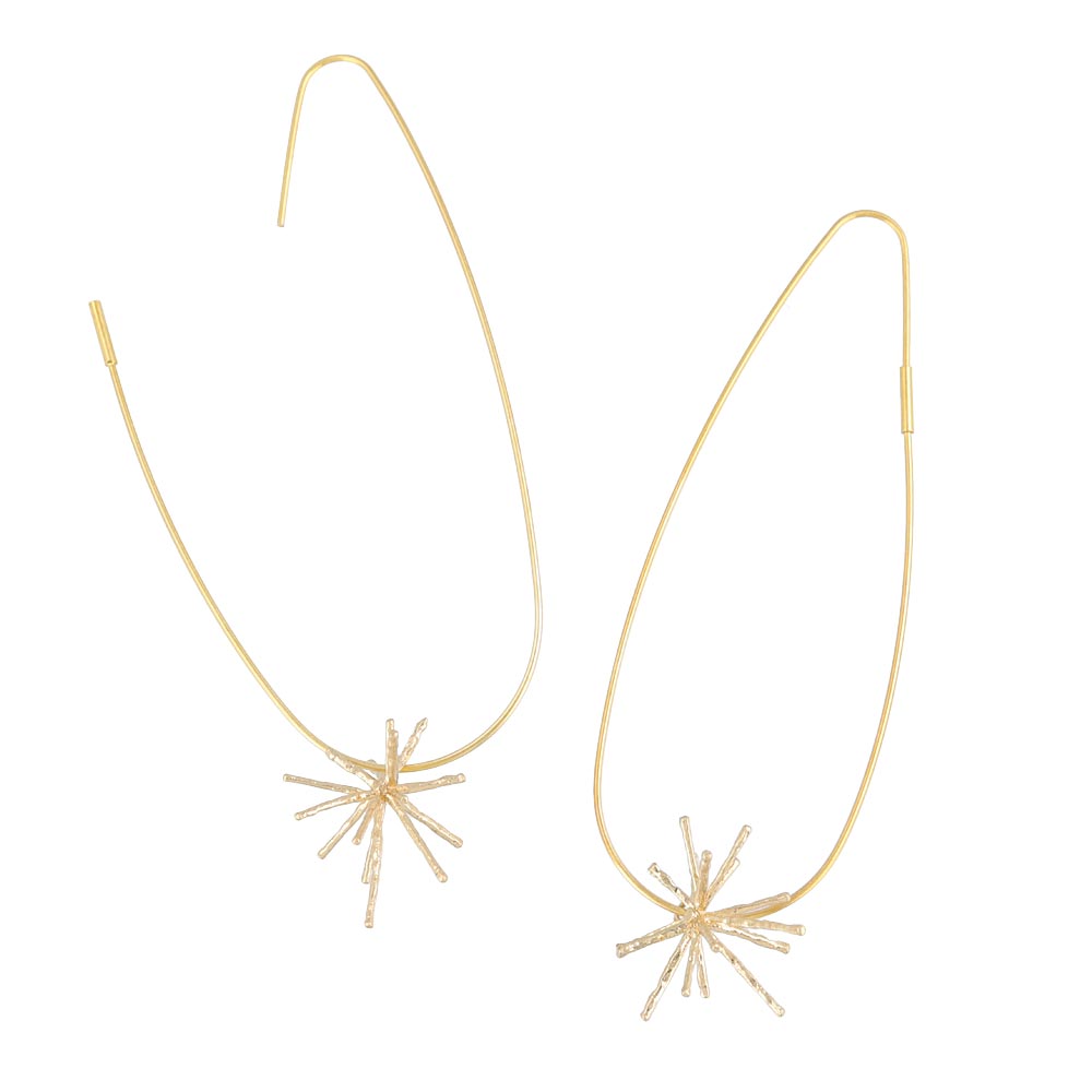 Bright Star Statement Hoop Earrings