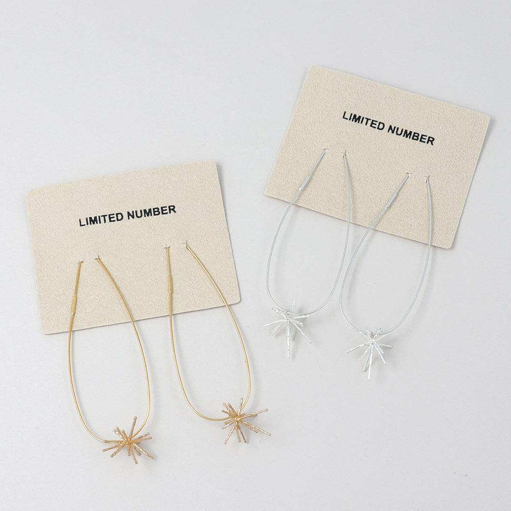 Bright Star Statement Hoop Earrings