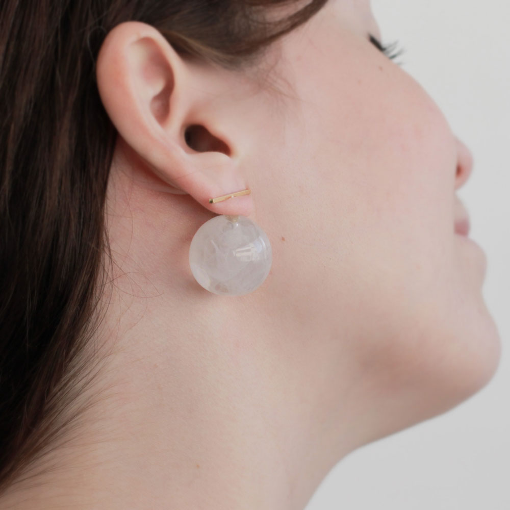 Clear Ball Statement Earrings