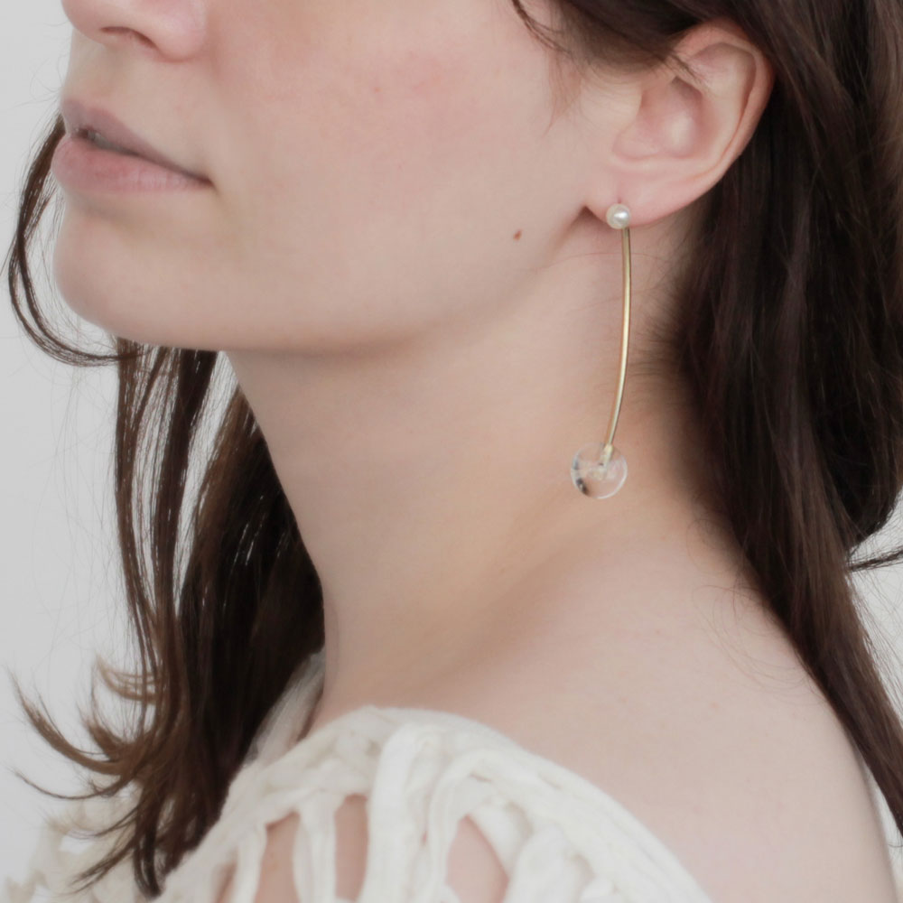 Clear Ball Statement Earrings