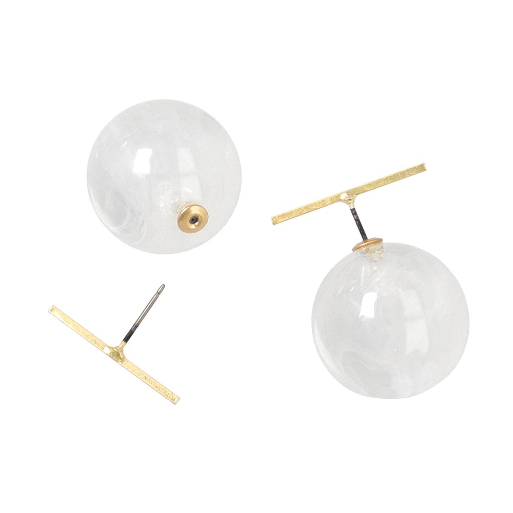 Clear Ball Statement Earrings