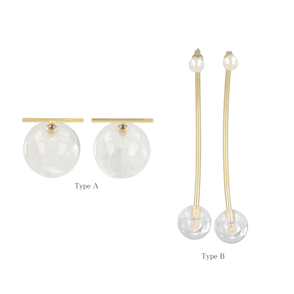 Clear Ball Statement Earrings