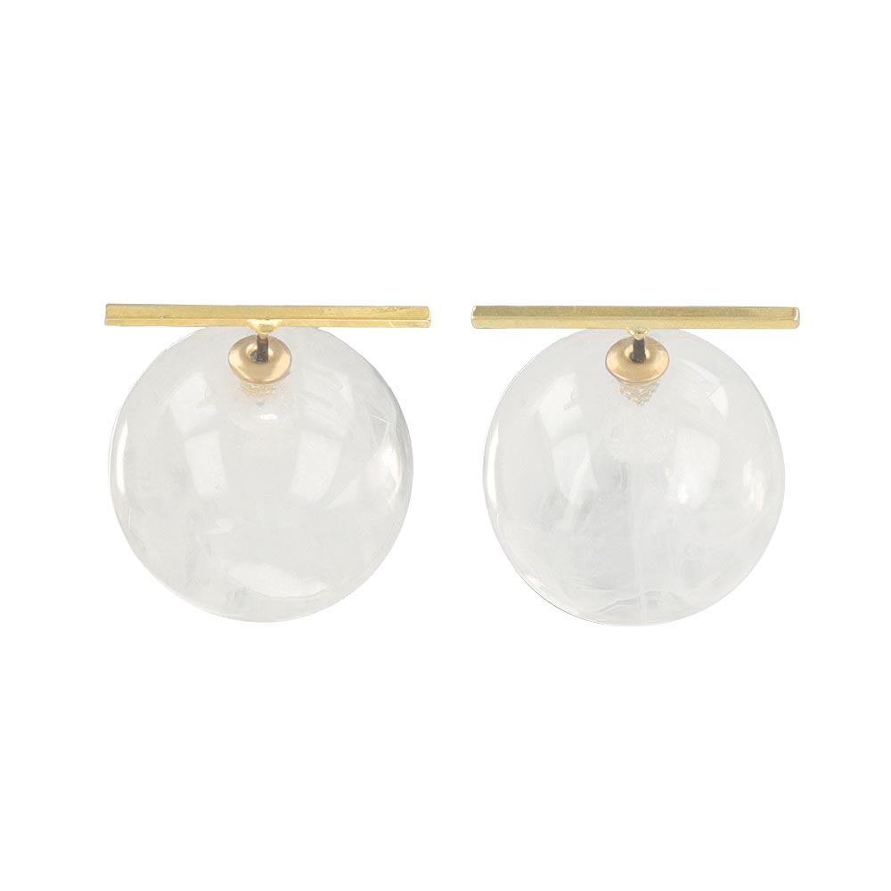 Clear Ball Statement Earrings