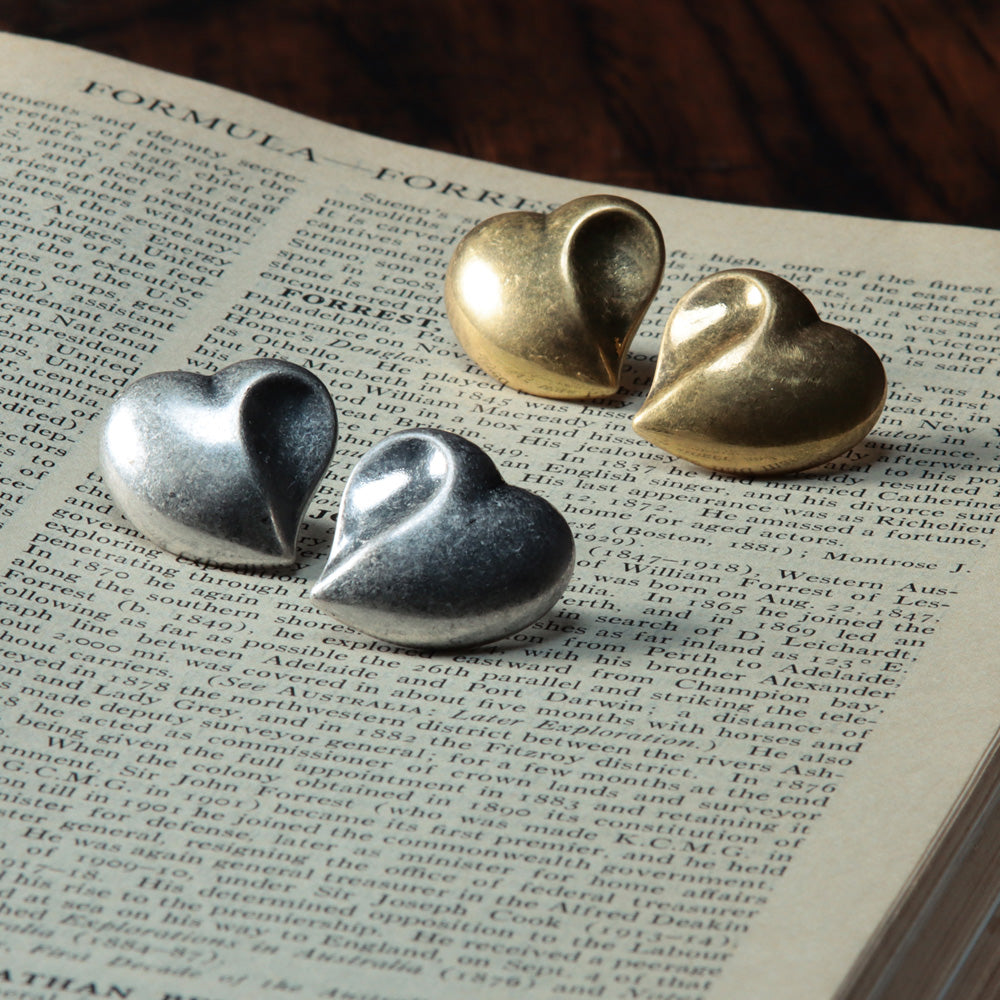 Puffy Heart Stud Earrings - osewaya