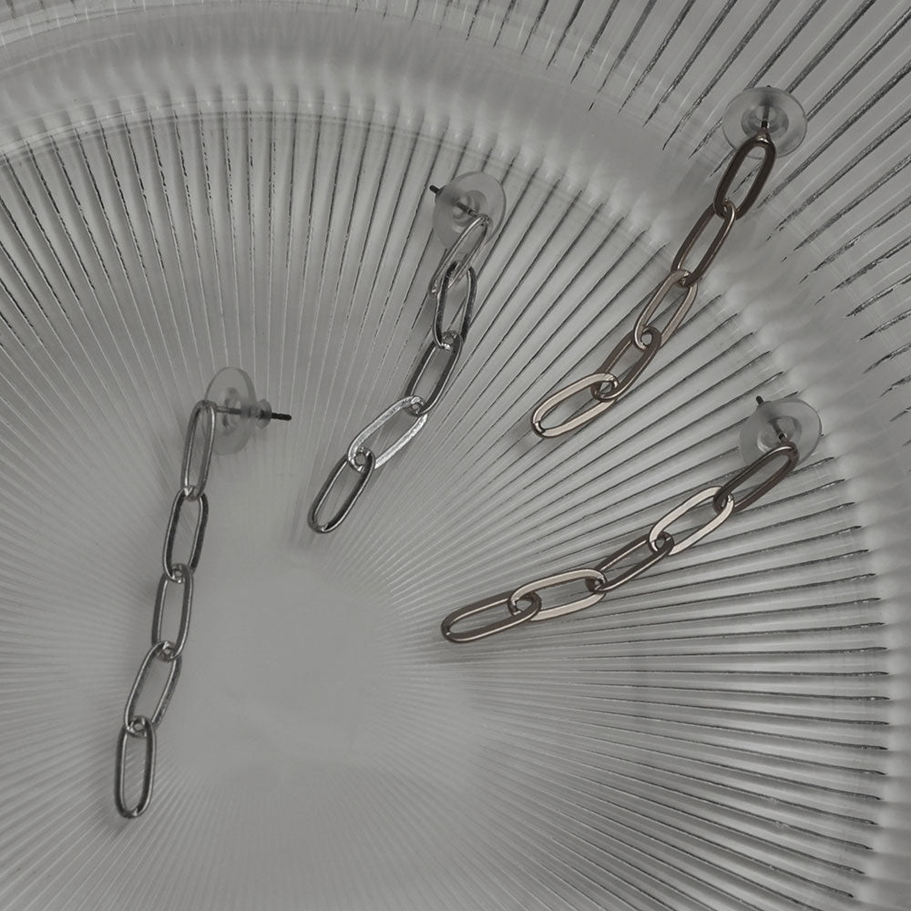 Paperclip Chain Drop Earrings - osewaya