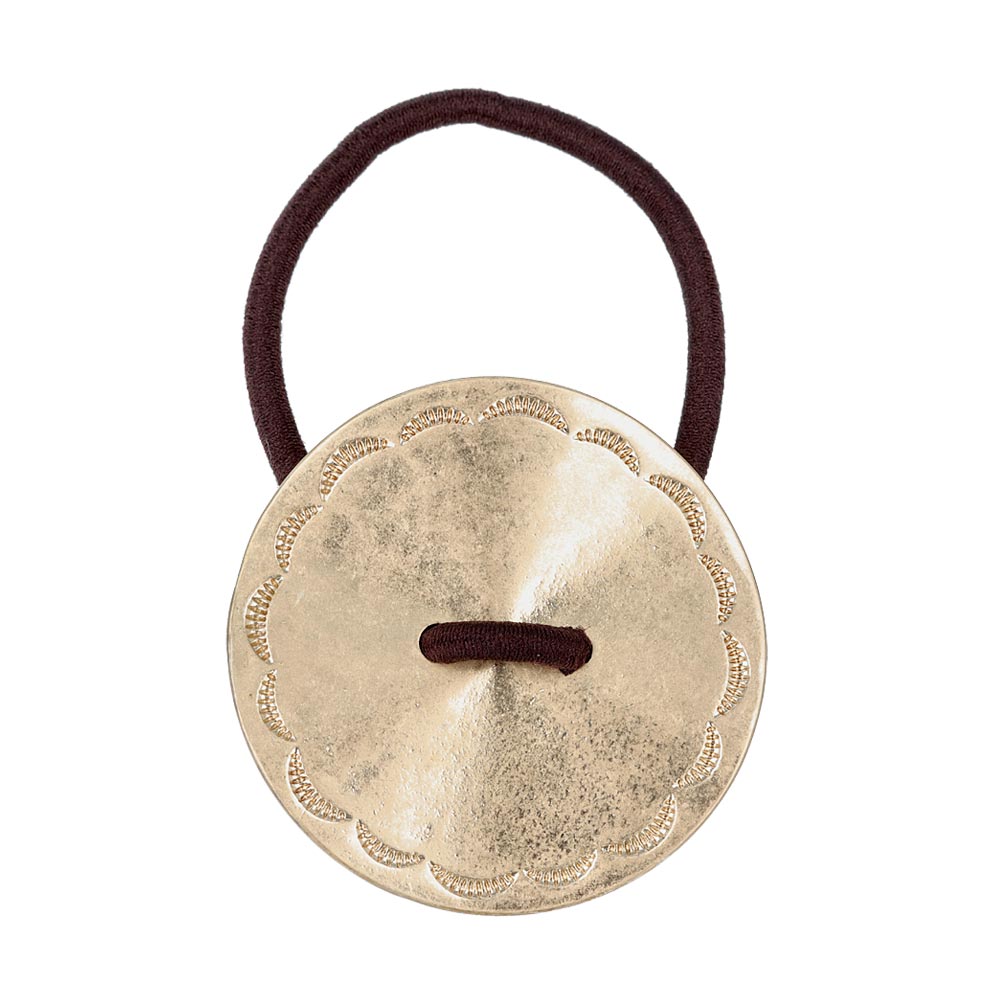 Button Vintage Design Ponytail Holder