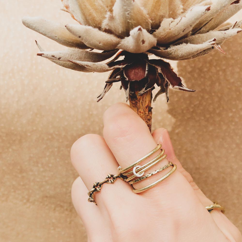Attachable Ring Chained Stackable Ring