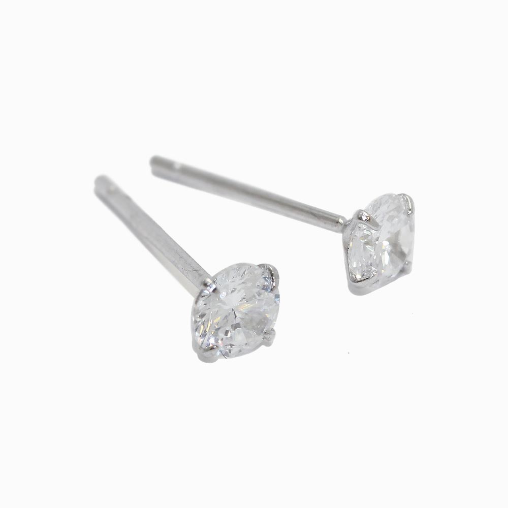 4mm Stone 925 Silver Studs